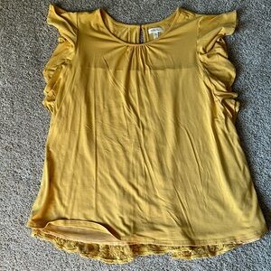 Matilda Jane Mustard flutter sleeve tunic